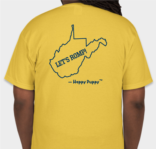 LET’S ROMP! West Virginia Tee – A Happy Puppy™ Original