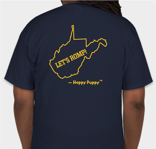 LET’S ROMP! West Virginia Tee – A Happy Puppy™ Original