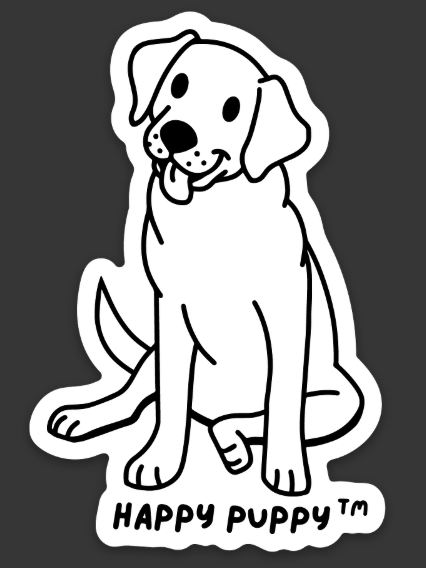 Happy Puppy™ Mascot Sticker (3-inch Vinyl)